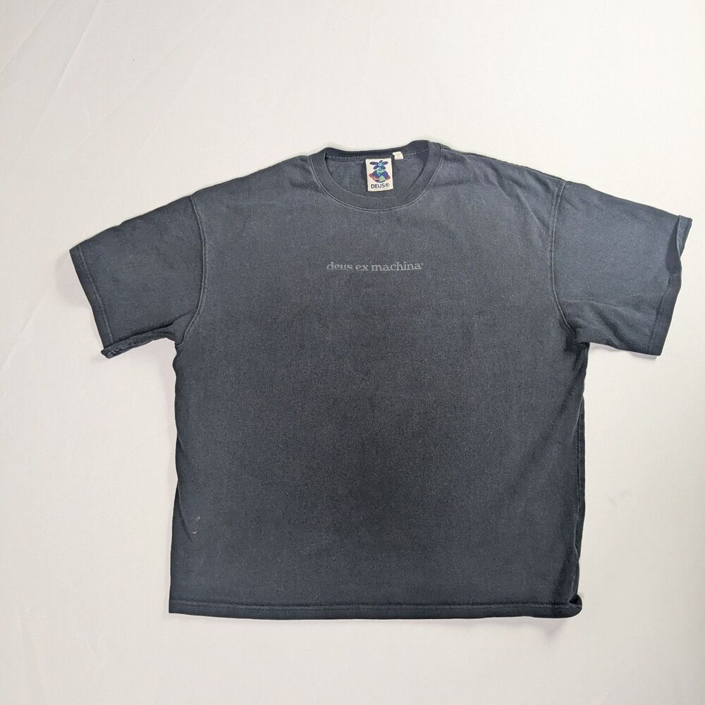 Deus Ex Machina Snap Graphic T Shirt Mens M Black Logo Short Sleeve Cotton